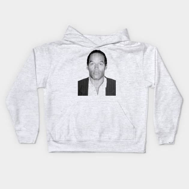 Oj Simpson mugshot Kids Hoodie by CHROME BOOMBOX